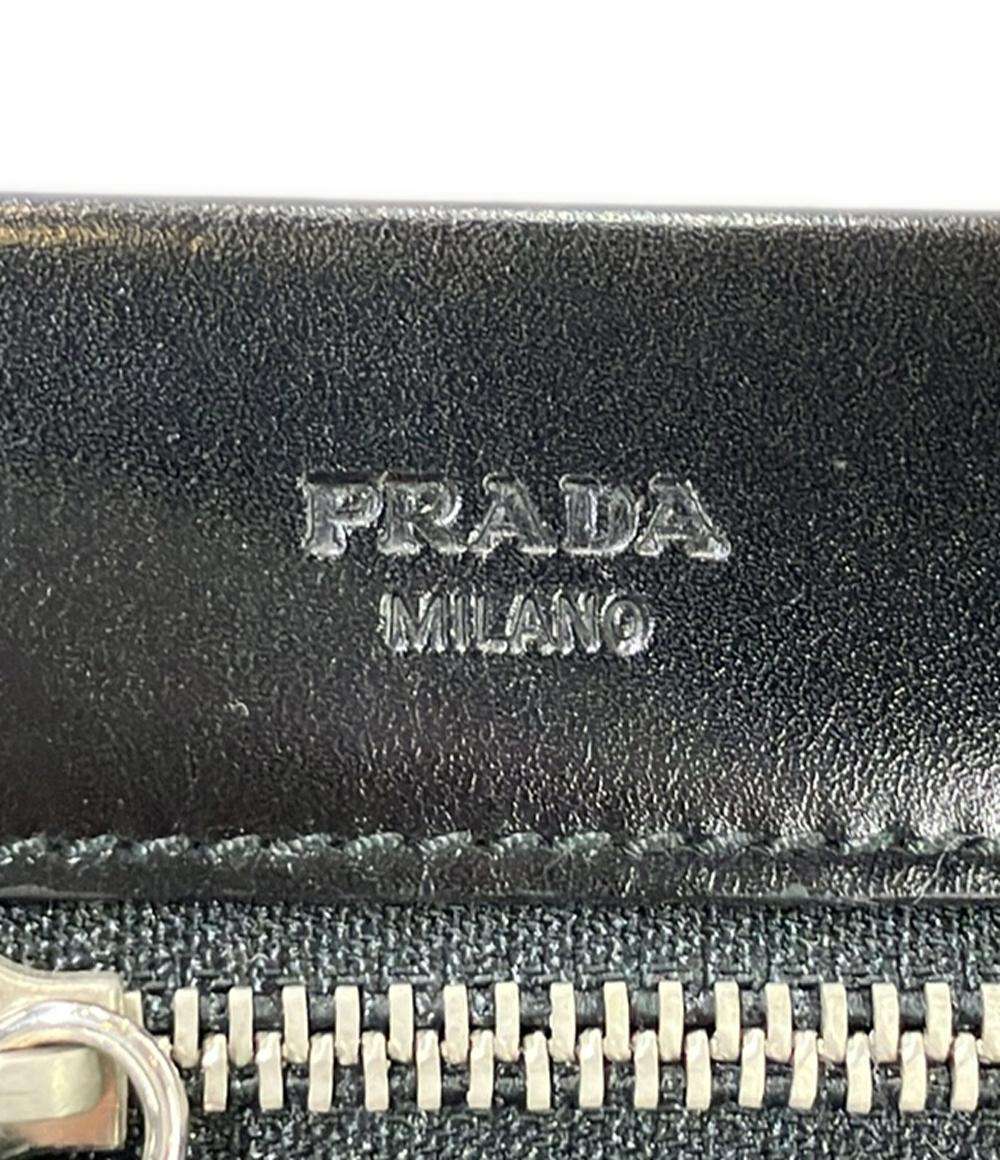 PRADA 三つ折りマルチ財布 パテントレザーパスポートケース ユニセックス プラダ