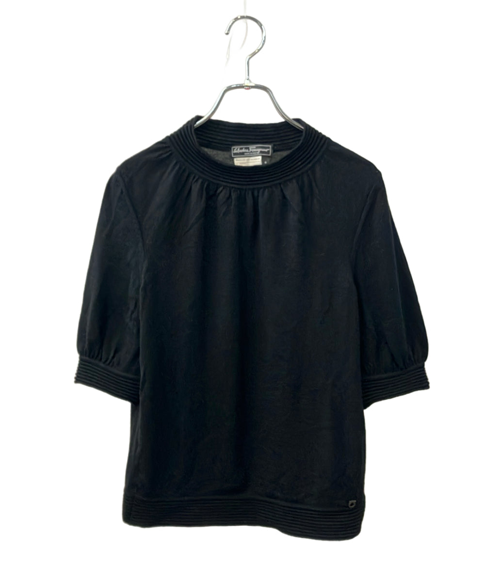 Salvatore Ferragamo 半袖ニット クールネック レディース SIZE S サルヴァトーレフェラガモ