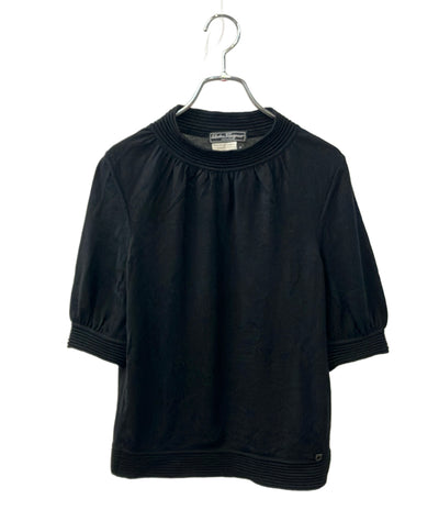 Salvatore Ferragamo 半袖ニット クールネック レディース SIZE S サルヴァトーレフェラガモ