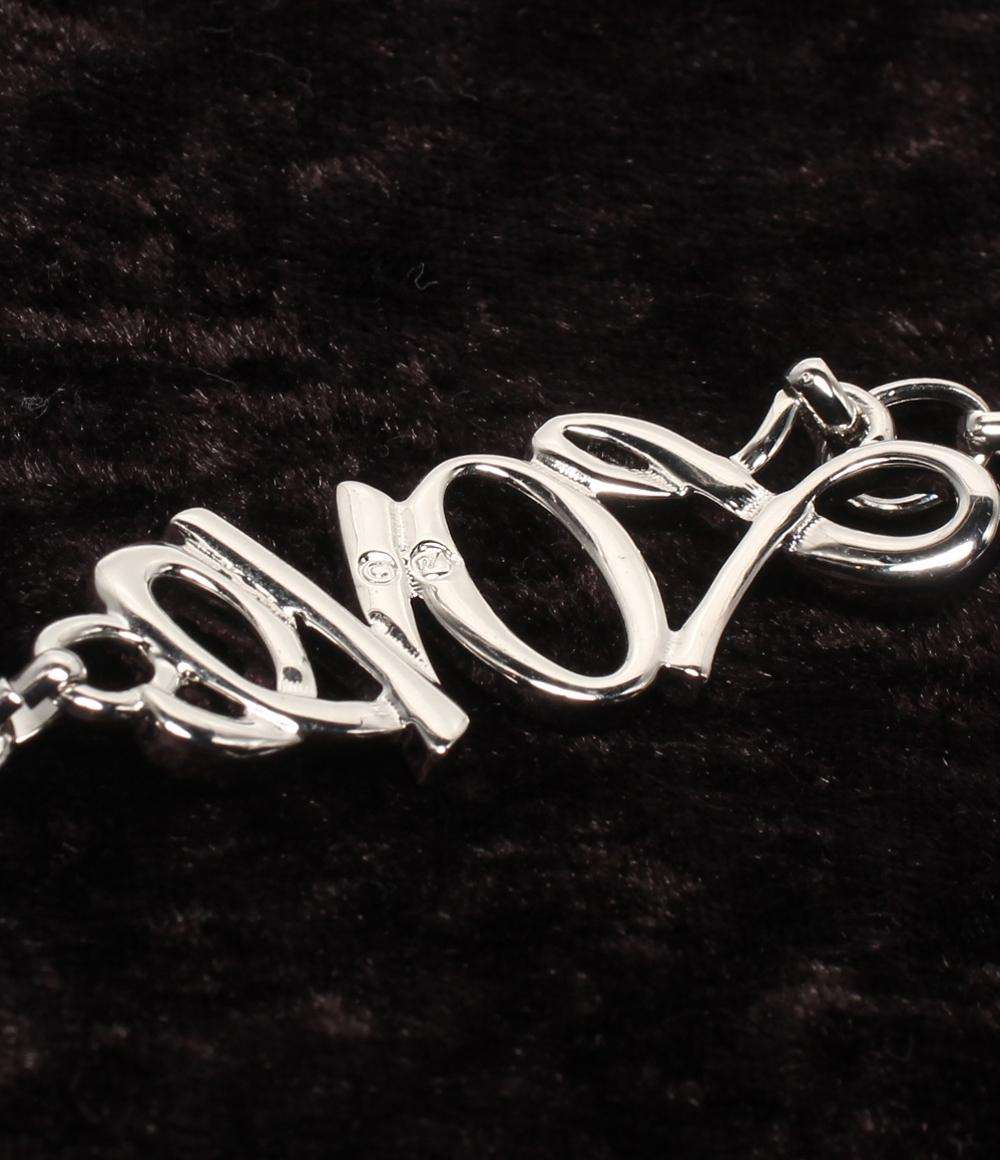 美品 SWAROVSKI ネックレス ハートモチーフ ブレスレット LOVEモチーフ 2点セット レディース スワロフスキー