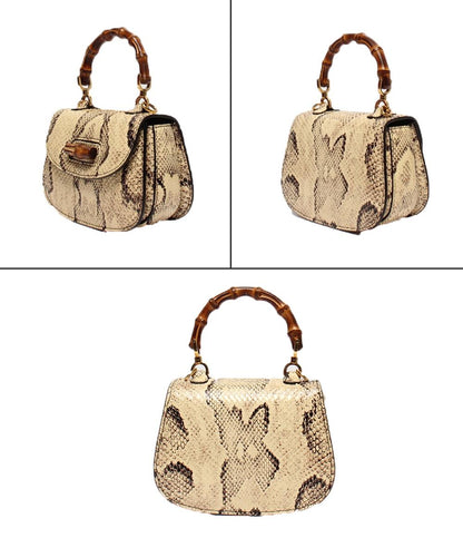 GUCCI 2wayショルダーバッグ ハンドバッグ 斜め掛け パイソン柄 1947 バンブー 686858 486628 レディース グッチ
