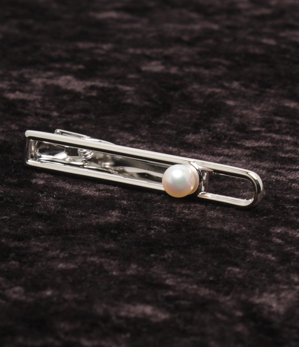 美品 MIKIMOTO タイピン タイバー SV パール 6mm メンズ ミキモト