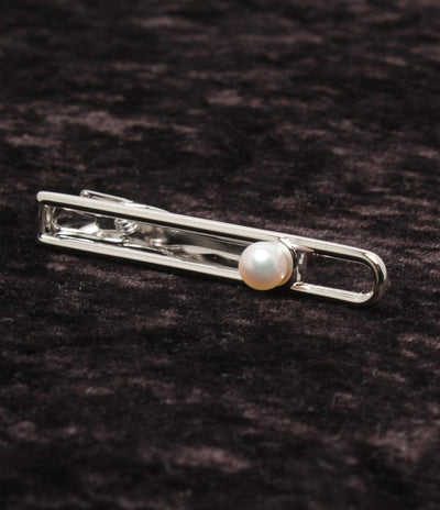 美品 MIKIMOTO タイピン タイバー SV パール 6mm メンズ ミキモト