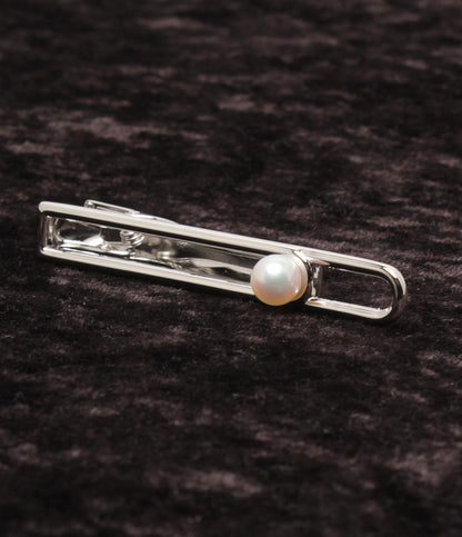 美品 MIKIMOTO タイピン タイバー SV パール 6mm メンズ ミキモト