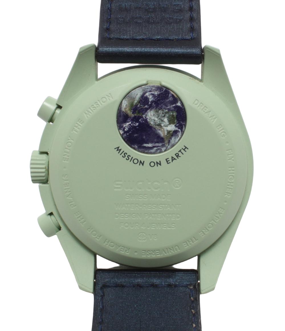 美品 オメガ×スウォッチ 腕時計 MOON クオーツ ユニセックス OMEGA×SWATCH