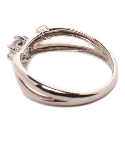美品 Scarabe リング 指輪 Pt950 ホワイトサファイア ダイヤ 0.03ct レディース SIZE 9号 スカラベ