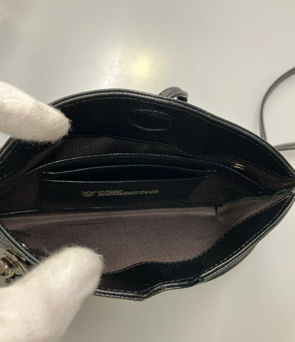 美品 TOFF&LOADSTONE ショルダーバッグ ショルダーポシェット 斜め掛け リザード型押し レザー トフアンドロードストーン