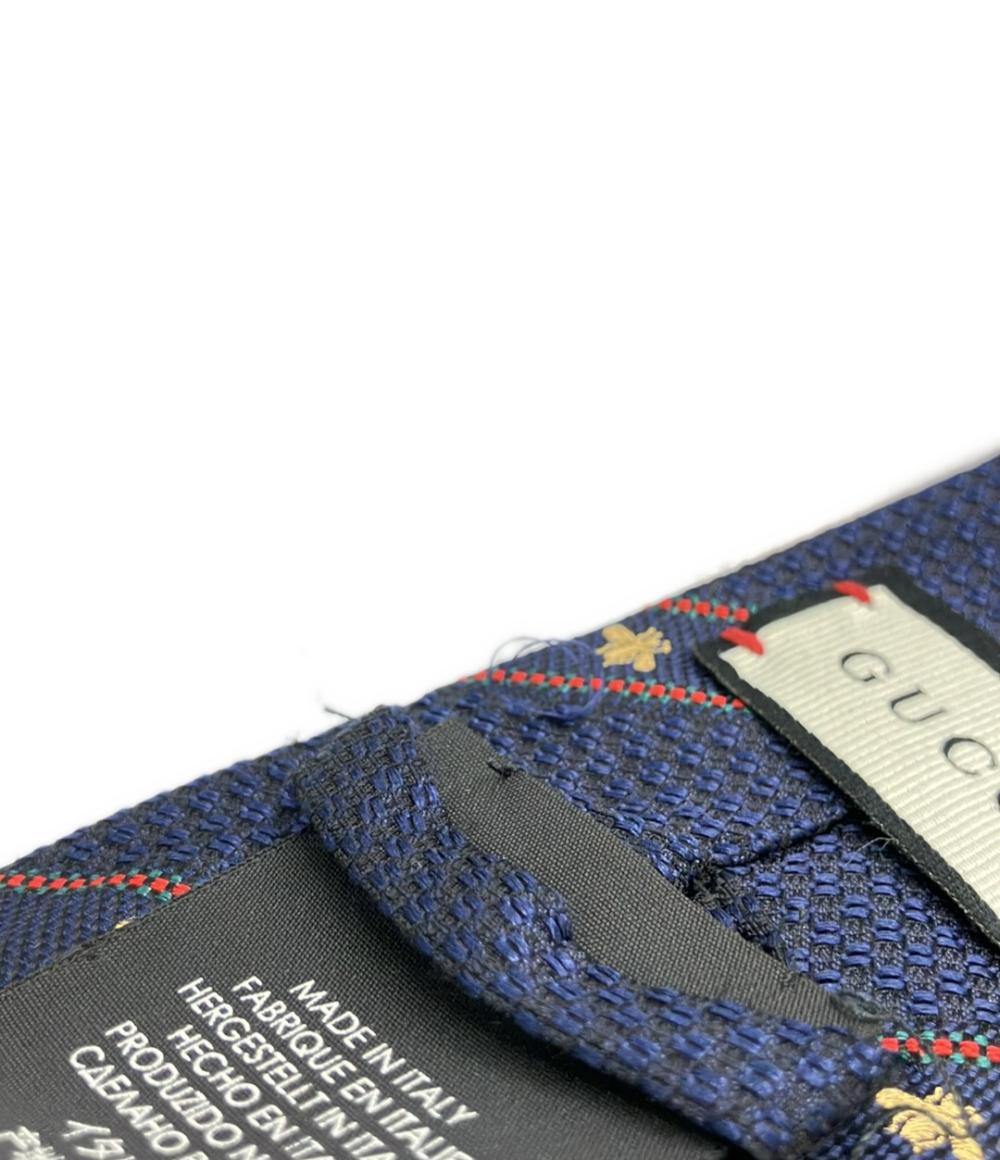 グッチ ネクタイ ビー ウェブ ライン ストライプ 表面シルク 100% 451528 4E002 メンズ GUCCI