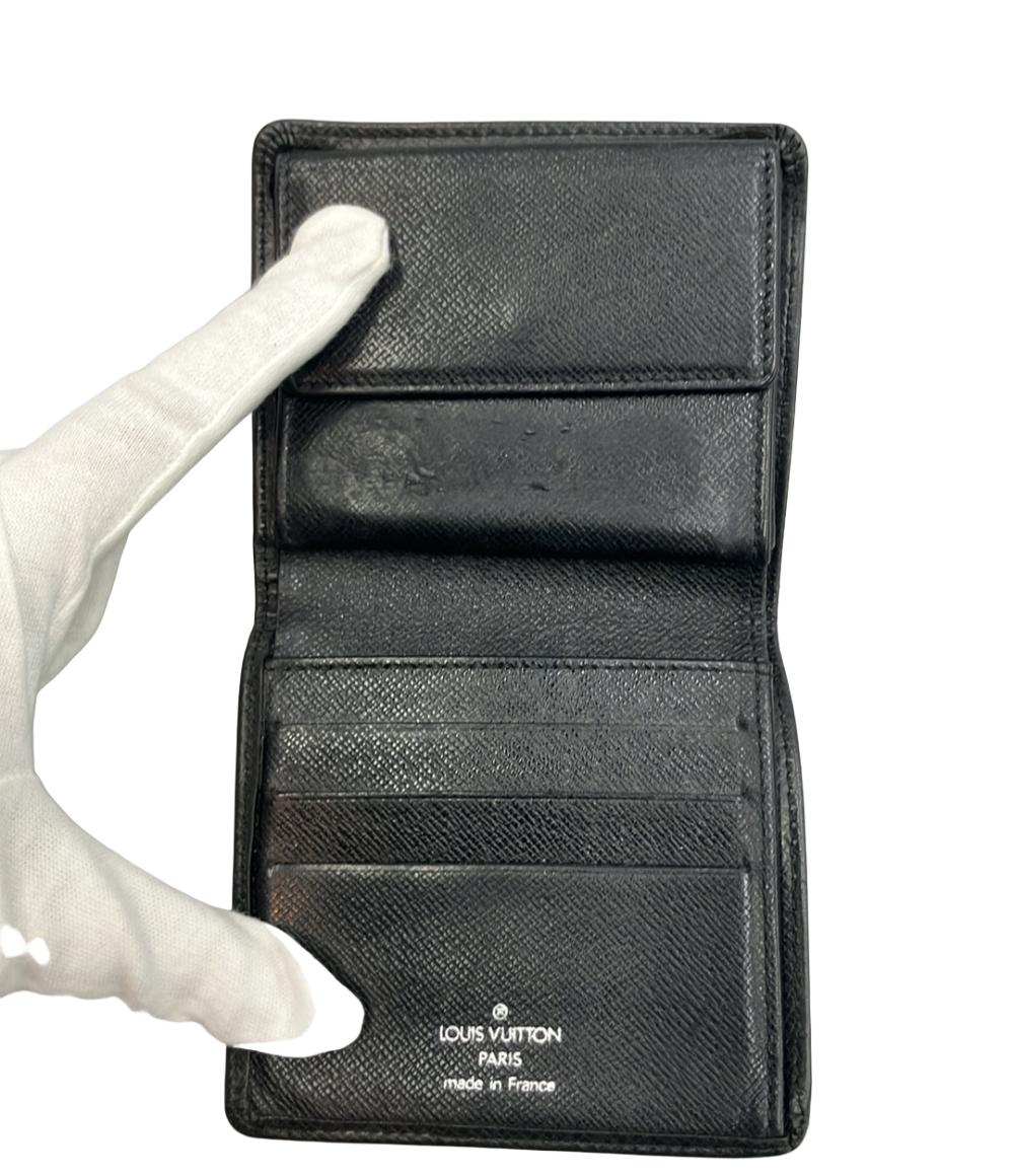 ルイヴィトン タイガ ポルトビエ3 カルトクレディ 二つ折り財布 アカジュー □中古□ ルイヴィトン ポルトビエ3 カルトクレディ 二つ折り 財布