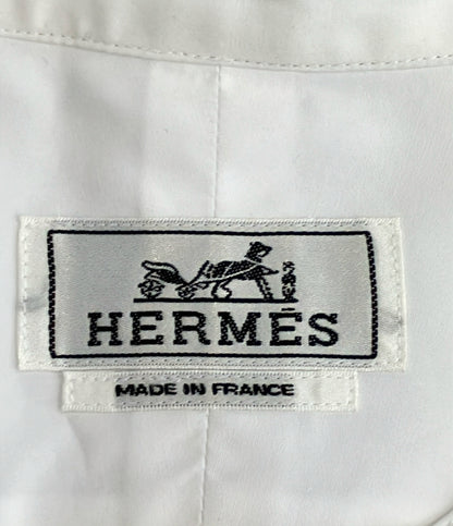 HERMES 長袖 バンドカラー シャツ H556310H1 メンズ SIZE 42 (M) エルメス