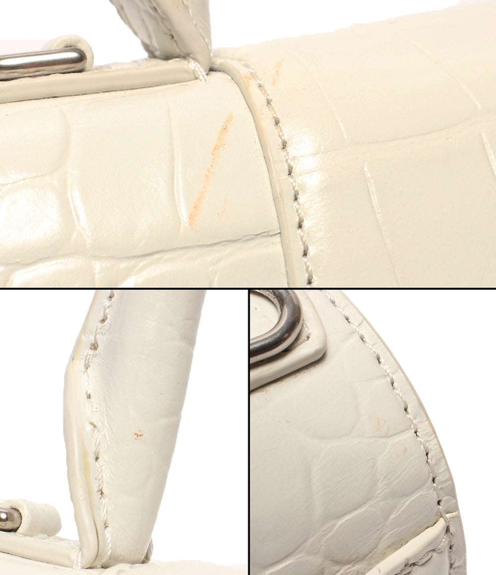 BALENCIAGA ハンドバッグ クロコ型押し アワーグラス XS 592833 レディース バレンシアガ