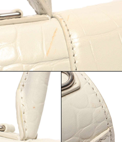 BALENCIAGA ハンドバッグ クロコ型押し アワーグラス XS 592833 レディース バレンシアガ