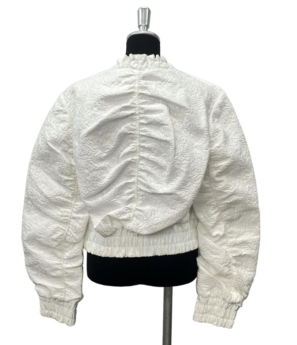 美品 CECILIE BAHNSEN ブルゾン 花柄 クロップド  ジップアップ ジャガード織 ボンバー 長袖 DENICE JACKET レディース SIZE UK12 (L)