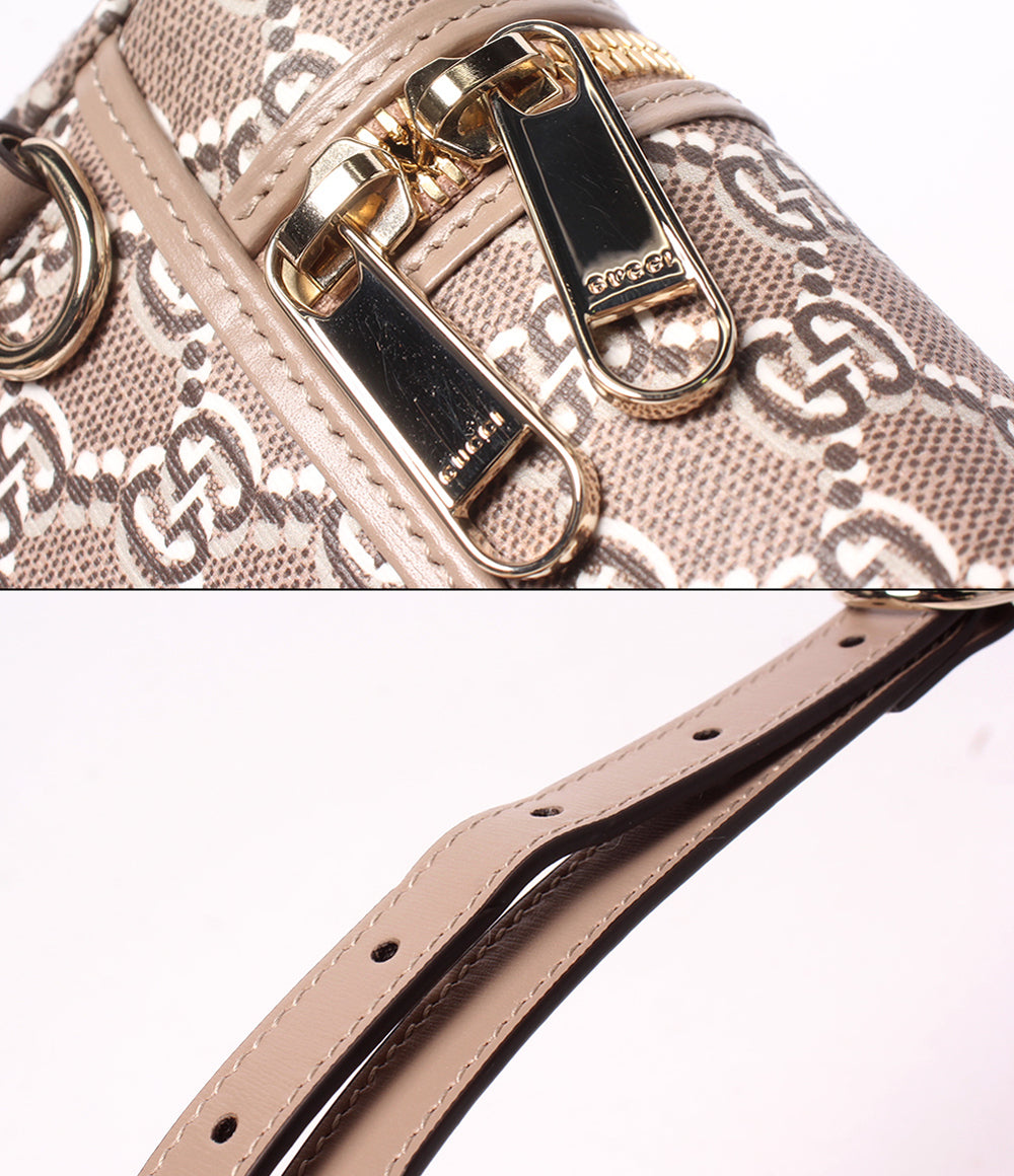 美品 GUCCI 2WAY ハンドバッグ ショルダーバッグ 肩掛け 斜め掛け バニティバッグ GGシャドウ 795058 2149 レディース グッチ