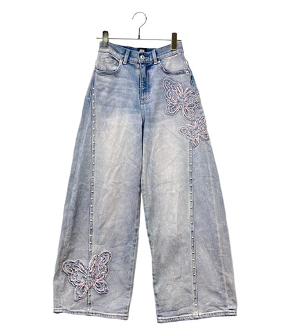 Lily Brown ANNA SUI バタフライワイドデニムパンツ LWFP264053 レディース SIZE 00 (XS) リリー ブラウン アナスイ