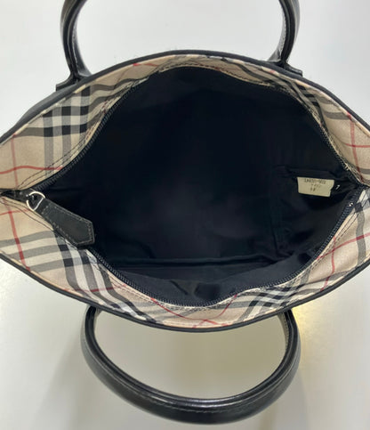 BURBERRY BLUE LABEL ハンドバッグ ナイロン 牛革 レディース バーバリーブルーレーベル