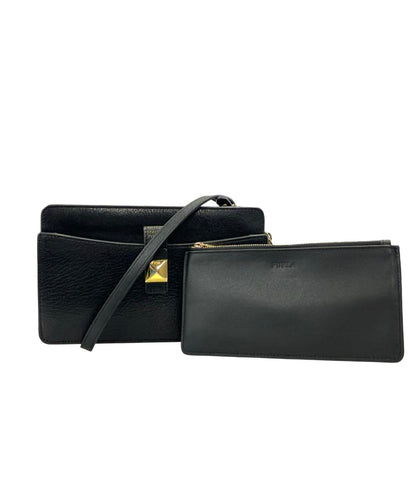 美品 Furla ショルダーウォレット ショルダーバッグ 斜め掛け DIVA レディース フルラ