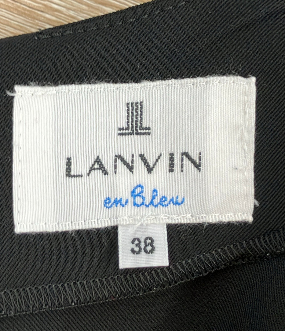 LANVIN en Bleu 半袖ワンピース パフスリーブ フレア 3326309 レディース SIZE 38 (M) ランバンオンブルー