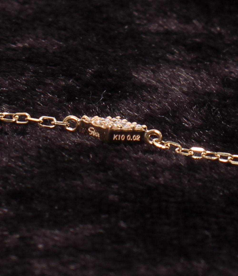 美品 STAR JEWELRY ブレスレット K10 ダイヤ 0.02ct レディース スタージュエリー