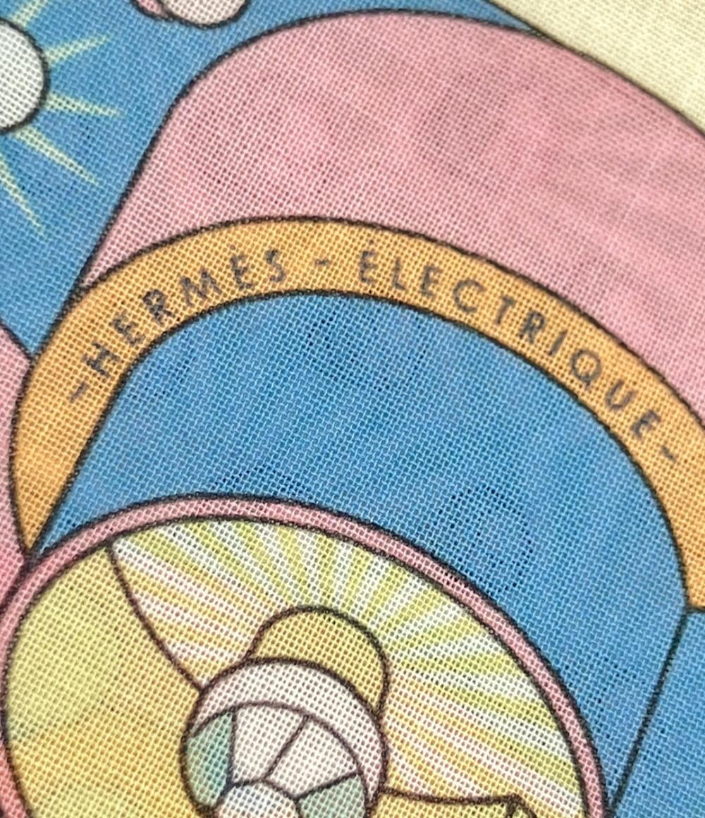 美品 HERMES ハンカチーフ カレ45 ガブロッシュ エレクトリック レディース エルメス