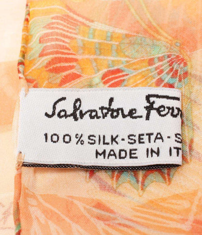 美品 Salvatore Ferragamo ストール シルク100% レディース サルヴァトーレフェラガモ