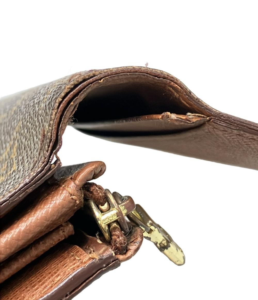 訳あり LOUIS VUITTON 二つ折り財布 ポルトモネ ビエ トレゾール モノグラム M61730 レディース メンズ ルイ・ヴィトン