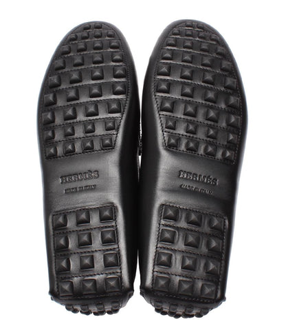 美品 HERMES モカシンローファー ドライビングシューズ シルバー金具 アーヴィング メドール H141251ZH メンズ SIZE 40 (26.5cm) エルメス