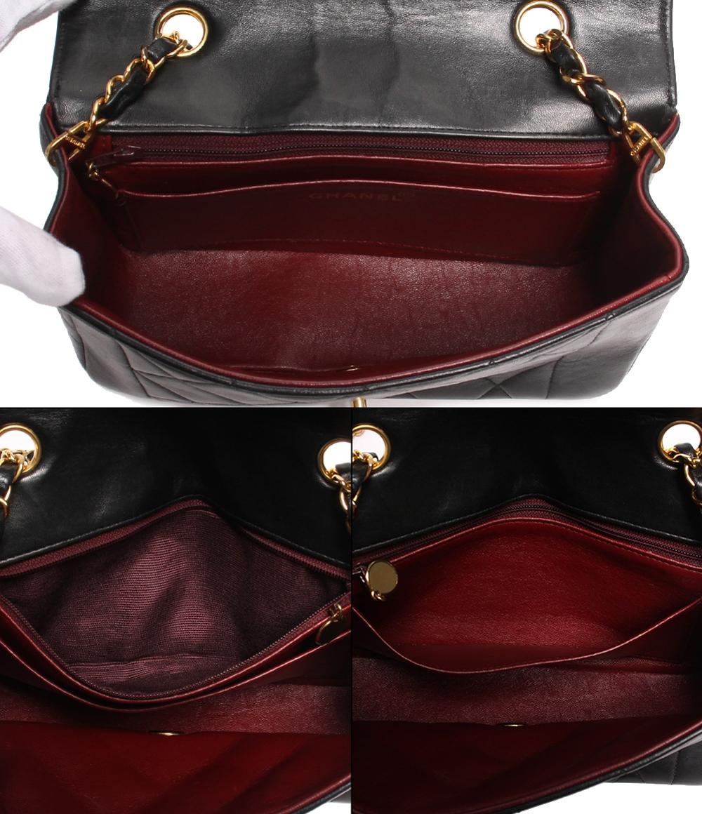 CHANEL チェーンショルダーバッグ ゴールド金具 ココマーク ラムスキン マトラッセ ダイアナフラップ ダイアナ 22 レディース シャネル