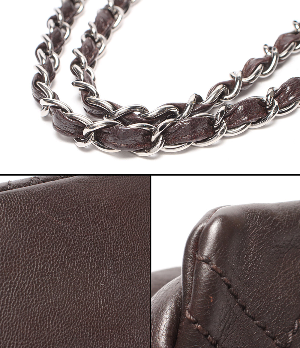 CHANEL チェーントートバッグ ショルダーバッグ 肩掛け シルバー金具 ダイヤモンドステッチ 10番台 レディース シャネル