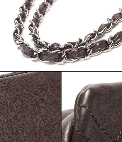 CHANEL チェーントートバッグ ショルダーバッグ 肩掛け シルバー金具 ダイヤモンドステッチ 10番台 レディース シャネル