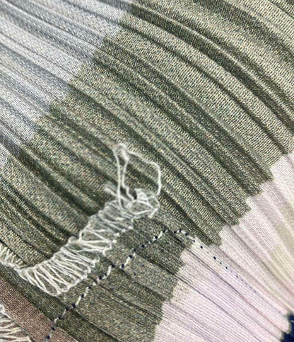 PLEATS PLEASE ノースリーブワンピース 18AW 総柄 幾何学模様 ロング丈 シャツ チュニック プリーツ PP83-JE743 レディース SIZE 3 (L)