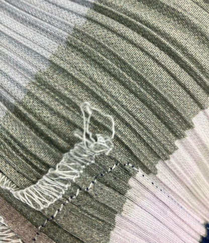 PLEATS PLEASE ノースリーブワンピース 18AW 総柄 幾何学模様 ロング丈 シャツ チュニック プリーツ PP83-JE743 レディース SIZE 3 (L)
