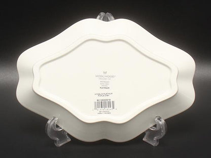 美品 ウエッジウッド ダイヤディッシュ 皿 22cm インタグリオ プラチナ WEDGWOOD