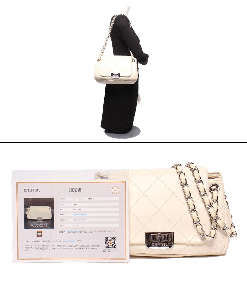 CHANEL チェーンショルダーバッグ 肩掛け シルバー金具 2.55 ワイルドステッチ ダブルチェーン シングルフラップ ワイルドステッチ レディース