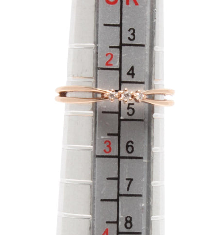 美品 カナルヨンドシー ピンキーリング 指輪 K10 ダイヤ レディース SIZE 3号 canal4℃