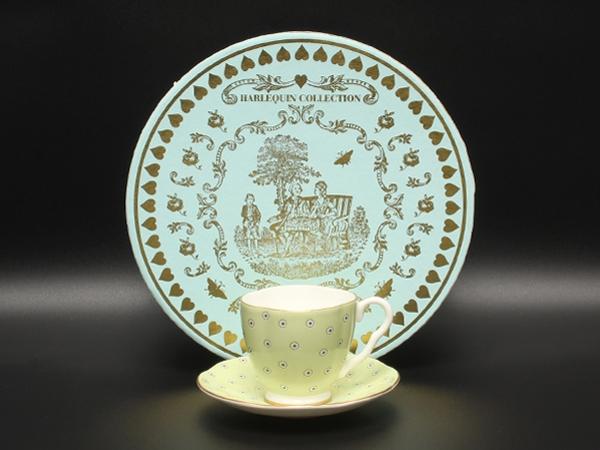 美品 WEDGWOOD カップ＆ソーサー ポルカドット グリーン ウェッジウッド