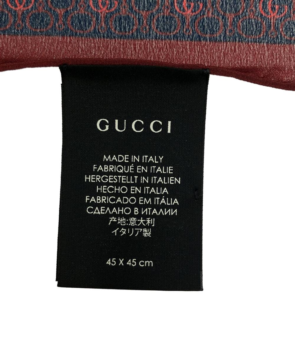 美品 GUCCI ポケットチーフ ハンカチ シルク100% メンズ グッチ