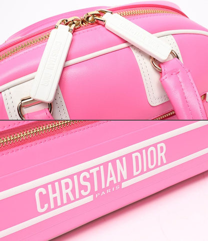 美品 クリスチャンディオール 2way ハンドバッグ ショルダーバッグ 肩掛け D-Vibe ボウリングバッグ レディース Christian Dior