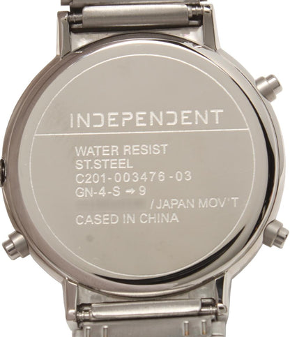 美品 INDEPENDENT 腕時計 クオーツ ブラック C201-003476-03 メンズ インディペンデント