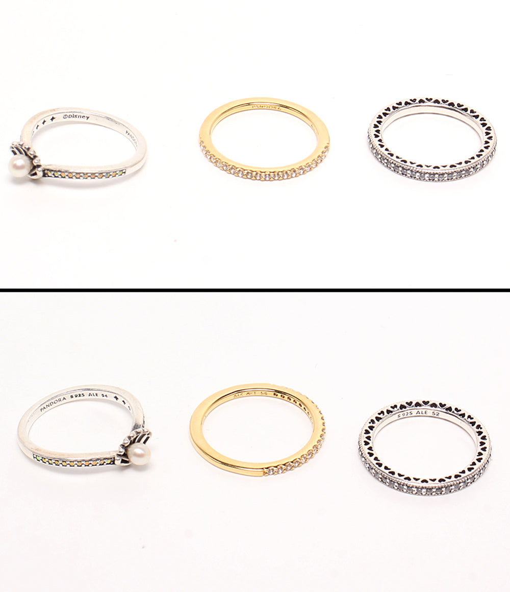 美品 PANDORA ブレスレット リング 指輪 ネックレス SV925 5点セット レディース パンドラ