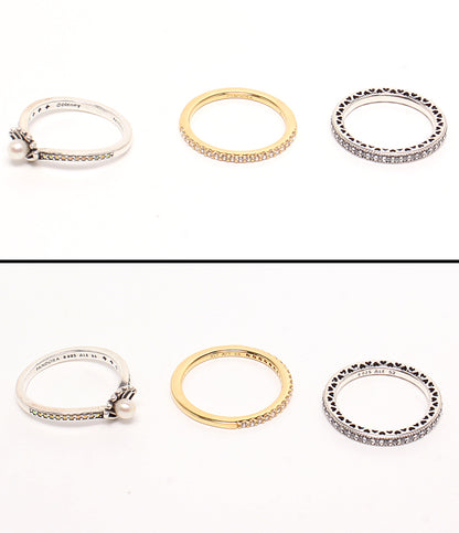 美品 PANDORA ブレスレット リング 指輪 ネックレス SV925 5点セット レディース パンドラ