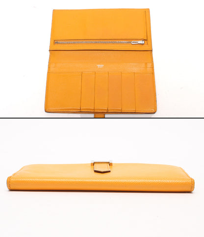 HERMES 長財布 □P刻印 シルバー金具 ヴォーエプソン ベアンスフレ レディース エルメス