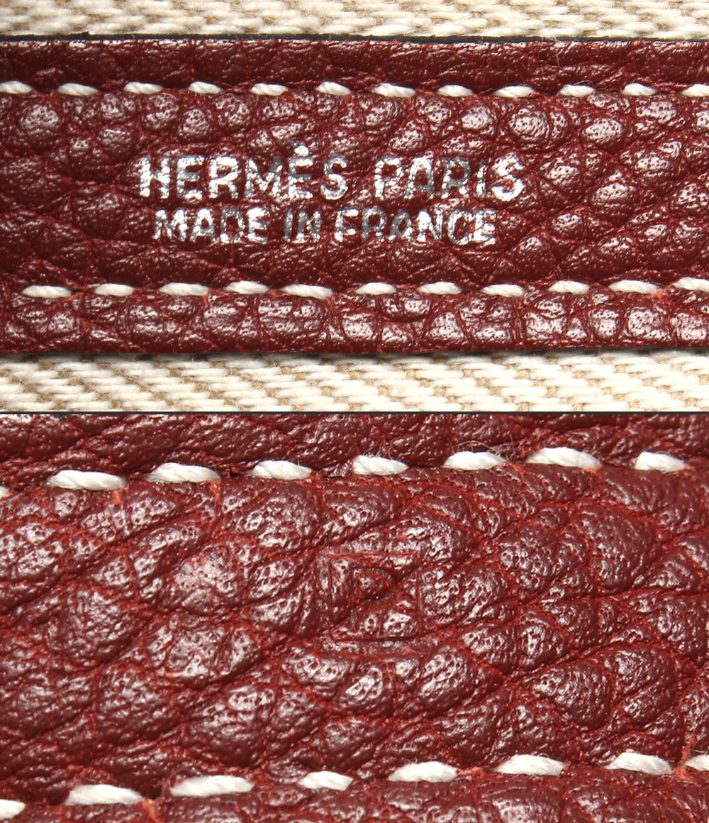 HERMES トートバッグ ハンドバッグ □P刻印 シルバー金具 ガーデンパーティPM レディース メンズ エルメス