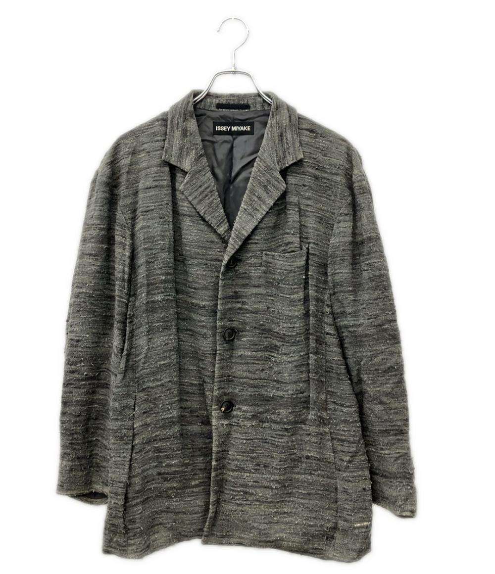 ISSEY MIYAKE MEN シルクツイード テーラードジャケット メンズ SIZE 2 イッセイミヤケ メン
