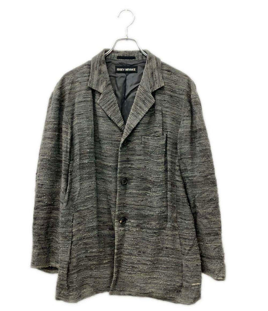 ISSEY MIYAKE MEN シルクツイード テーラードジャケット メンズ SIZE 2 イッセイミヤケ メン