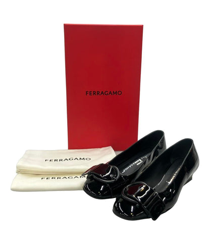 Salvatore Ferragamo ラウンドトゥエナメルパンプス レディース SIZE 5 22.5 サルヴァトーレフェラガモ