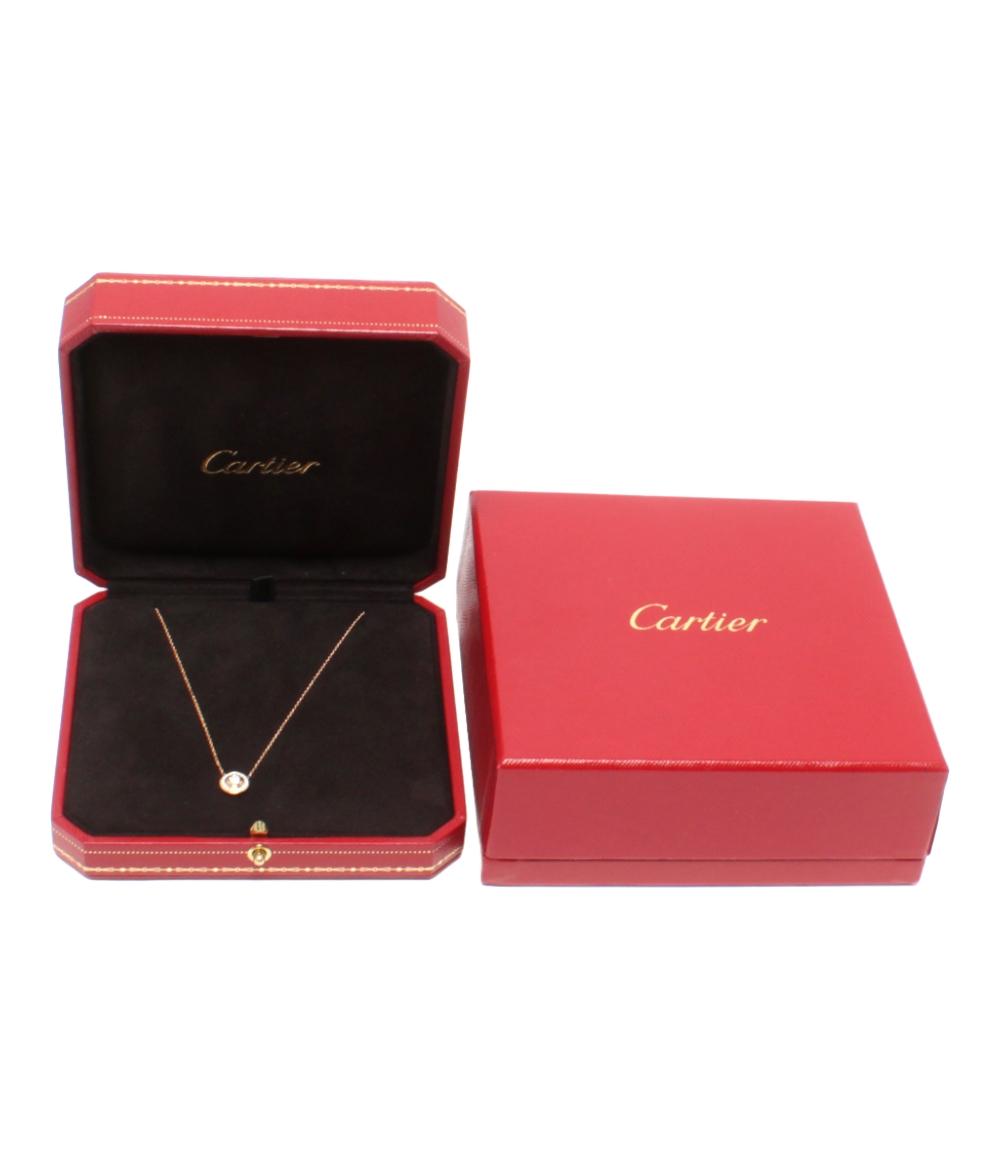 美品 カルティエ ネックレス K18 ダムール ダイヤ GTS485 レディース Cartier