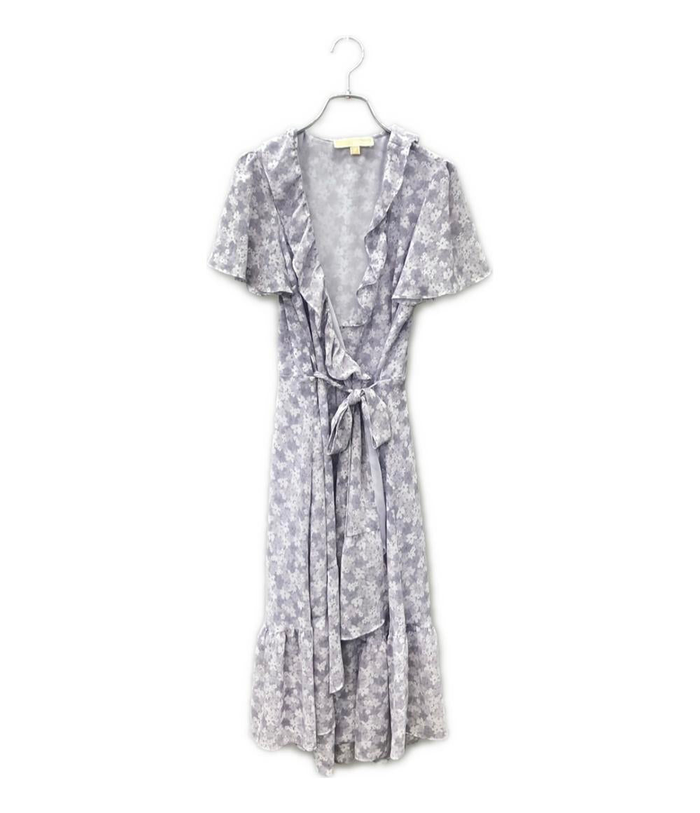 MICHAEL MICHAEL KORS 半袖ワンピース フローラル ラップ ミディドレス レディース SIZE XS マイケルマイケルコース