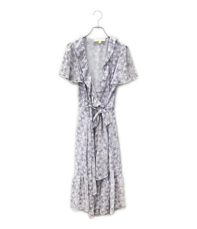 MICHAEL MICHAEL KORS 半袖ワンピース フローラル ラップ ミディドレス レディース SIZE XS マイケルマイケルコース