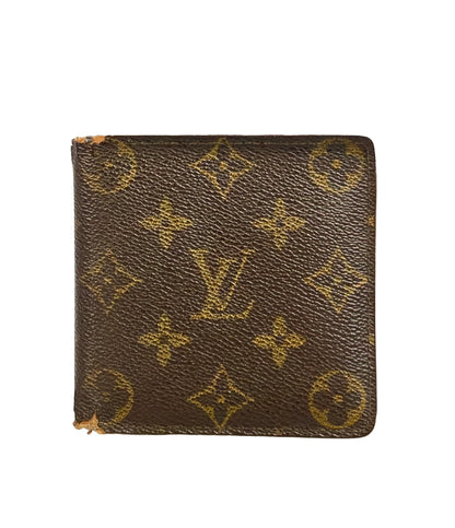 訳あり LOUIS VUITTON 二つ折り財布 ポルトフォイユ マルコ モノグラム M61675 メンズ ルイ・ヴィトン